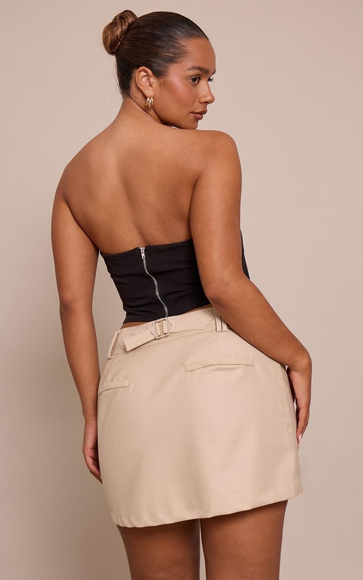 Pretty Little Thing Shape BLACK Bandeau Corset Top