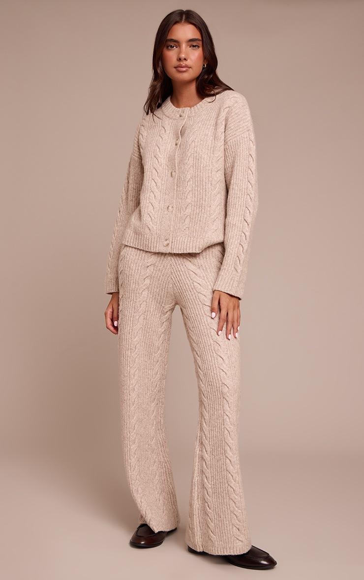 Pretty Little Thing Stone Cable Knit Pants