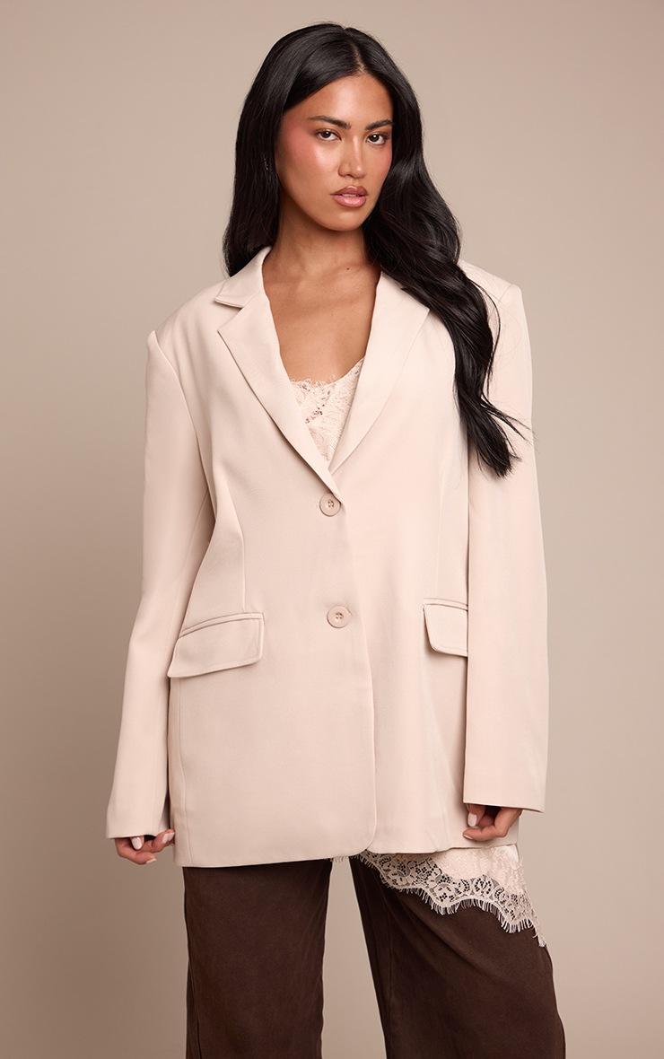 Pretty Little Thing Stone Oversized Blazer