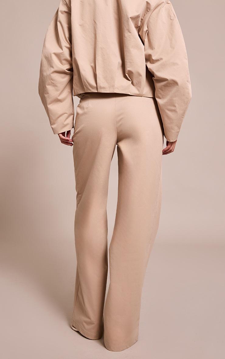 Pretty Little Thing Stone Pleated Wide Leg Pant