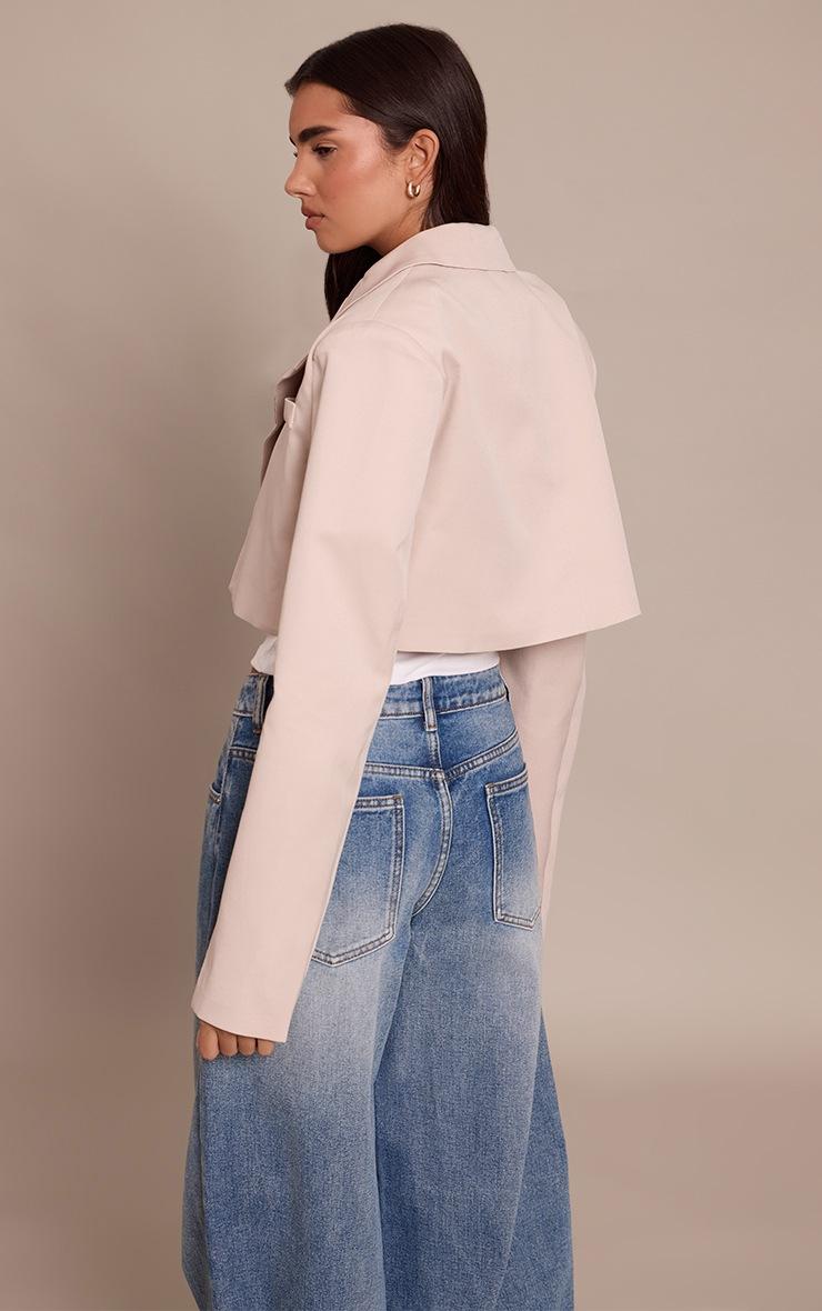 Pretty Little Thing Stone Tailored Cropped Blazer