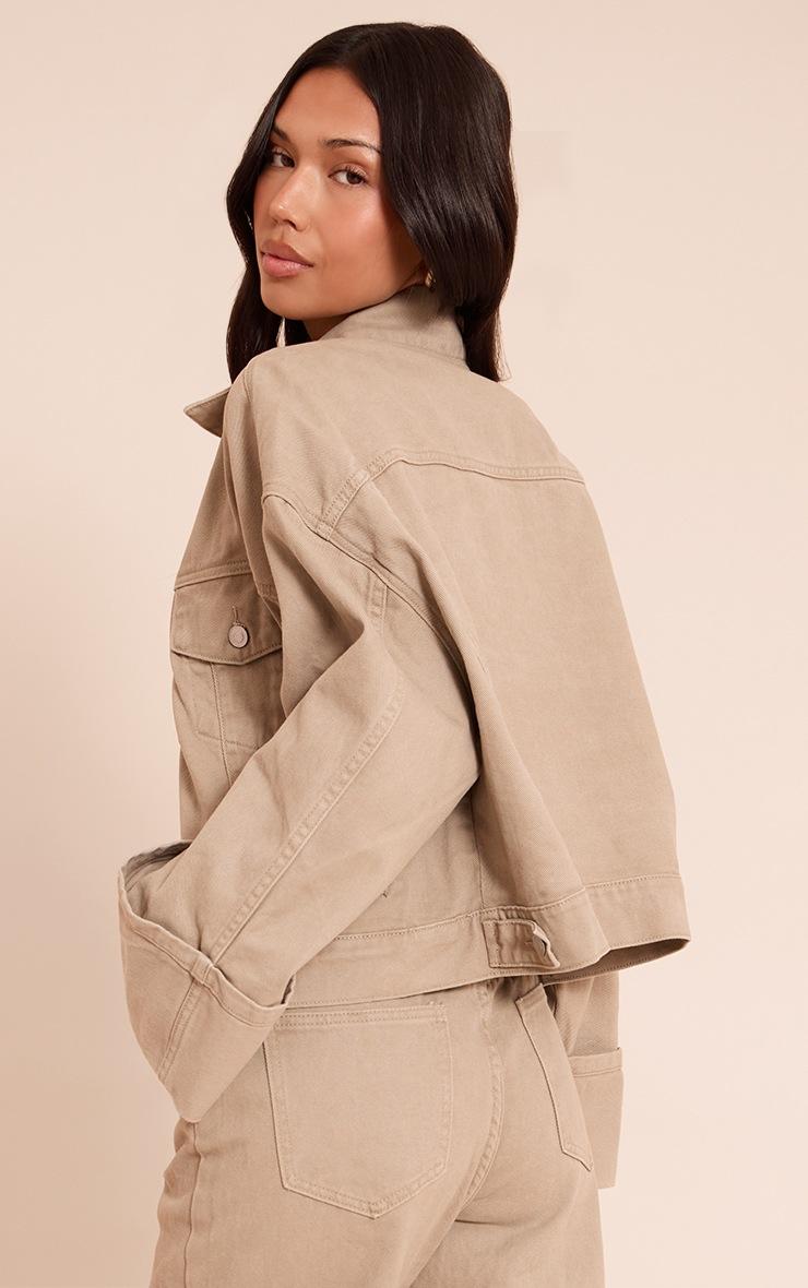 Pretty Little Thing Stone Turn Up Cuff Jacket