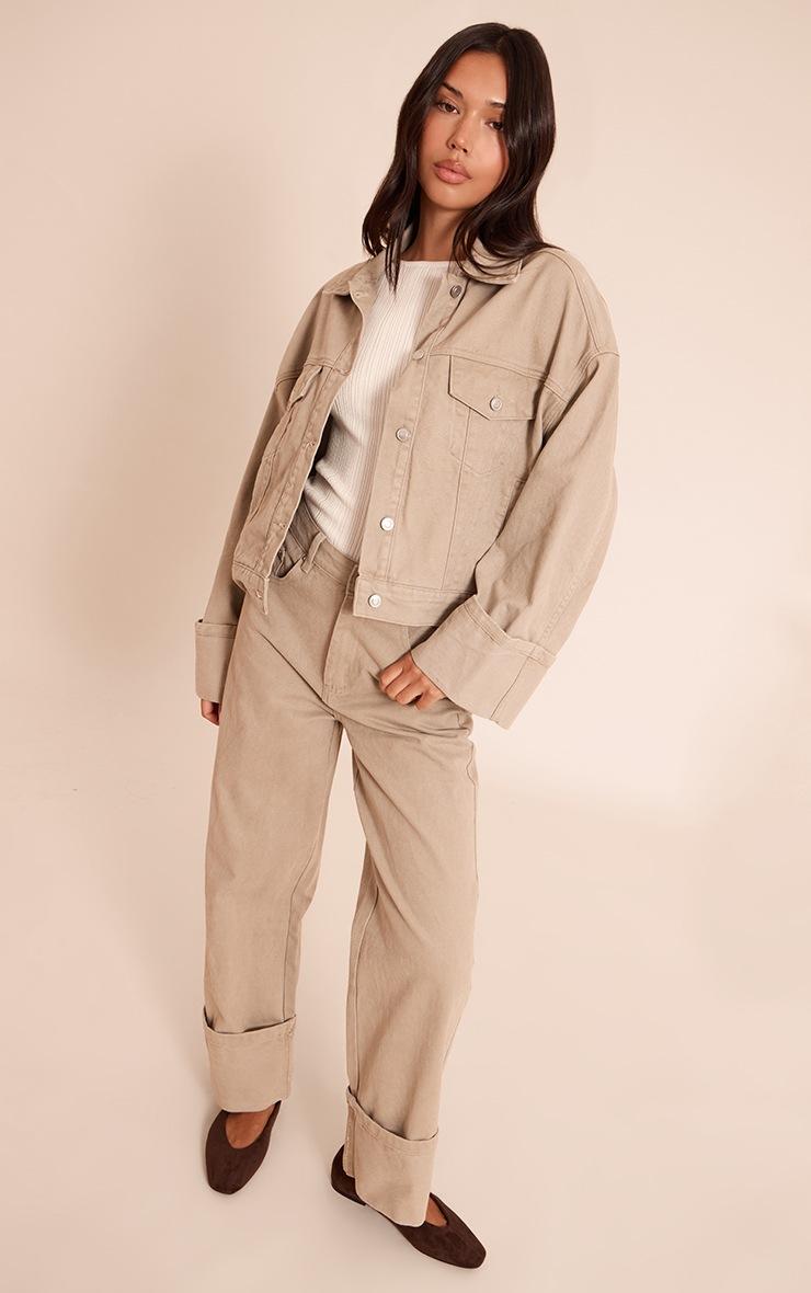 Pretty Little Thing Stone Turn Up Cuff Jacket