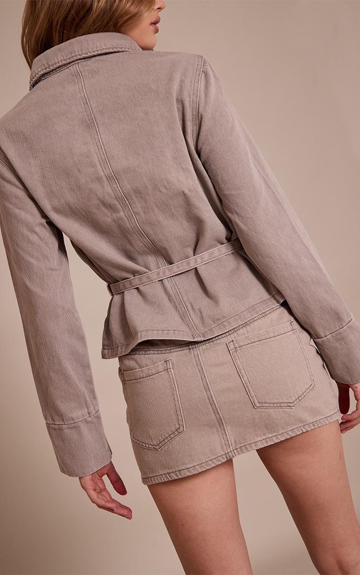 Pretty Little Thing Stone Washed Denim Mini Skirt