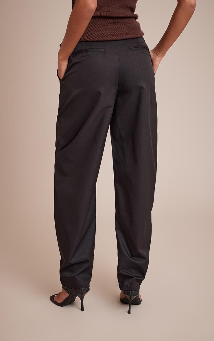 Pretty Little Thing Tall Black Woven Button Pants