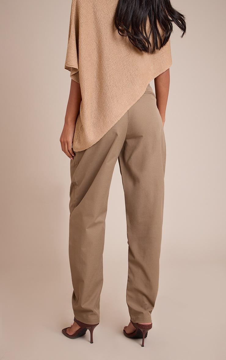 Pretty Little Thing Tall Khaki Woven Button Pants