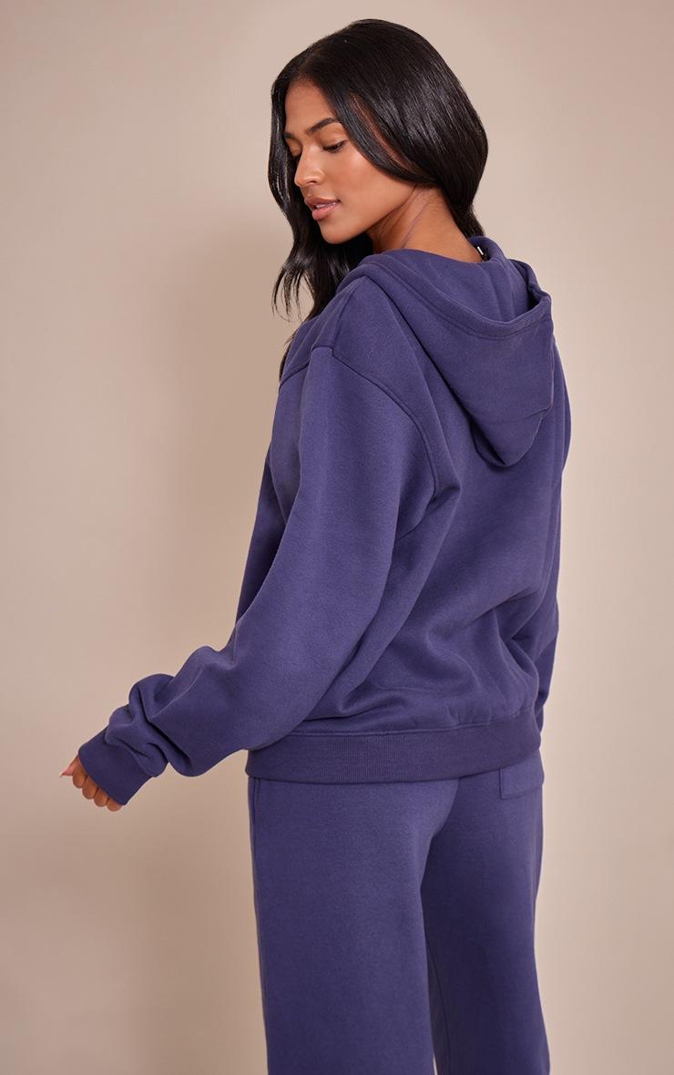 Pretty Little Thing Tall Navy Zip Through Hoodie