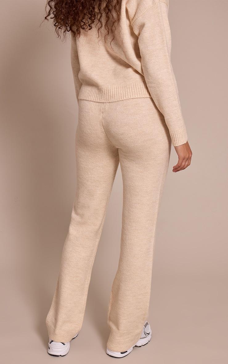 Pretty Little Thing Tall Stone Knit Wide Leg Pants