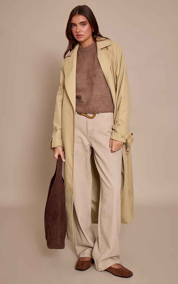 Pretty Little Thing Taupe Brushed Knit T-Shirt