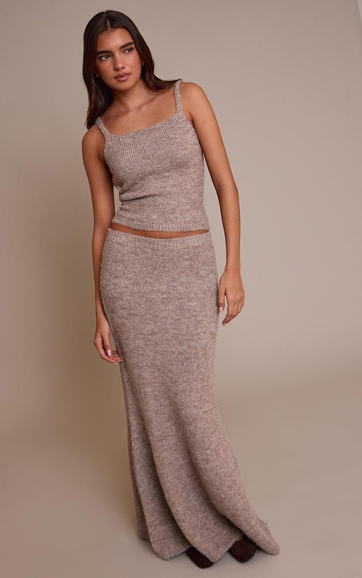 Pretty Little Thing Taupe Knitted Cami Top