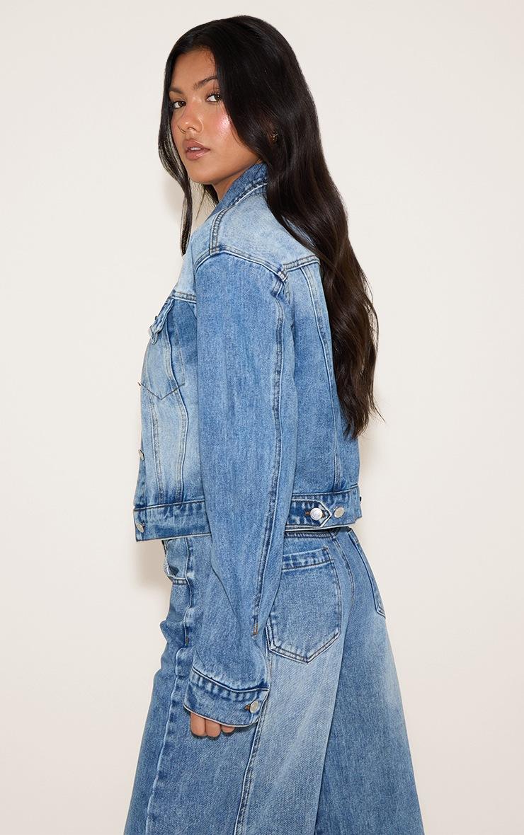 Pretty Little Thing Vintage Slim Fit Denim Jacket