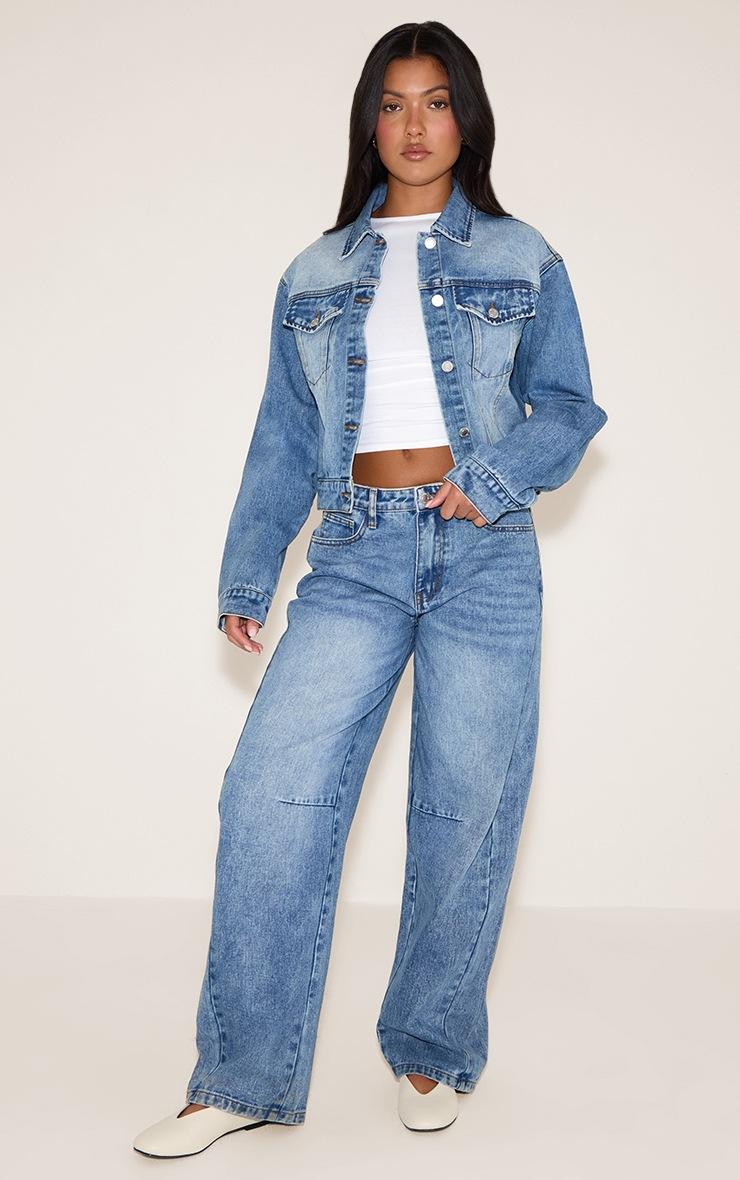 Pretty Little Thing Vintage Slim Fit Denim Jacket