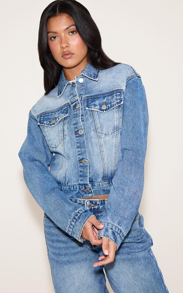 Pretty Little Thing Vintage Slim Fit Denim Jacket