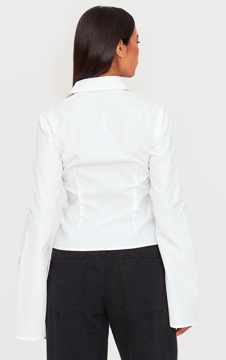 Pretty Little Thing White Seam Detail Fitted Shirt