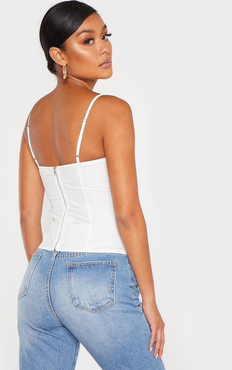 Pretty Little Thing White Structured Corset Top