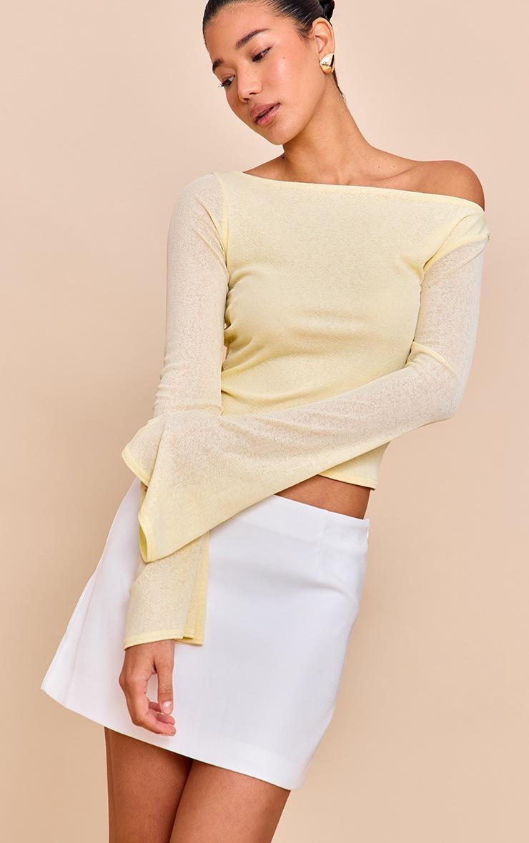 Pretty Little Thing White Woven A Line Mini Skirt