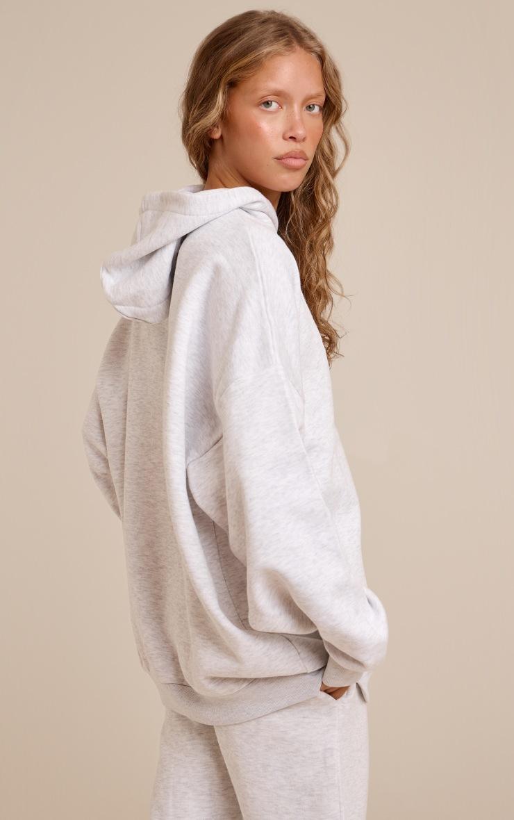 Pretty Little Thing PRETTYLITTLETHING Ash Grey Logo Oversized Hoodie