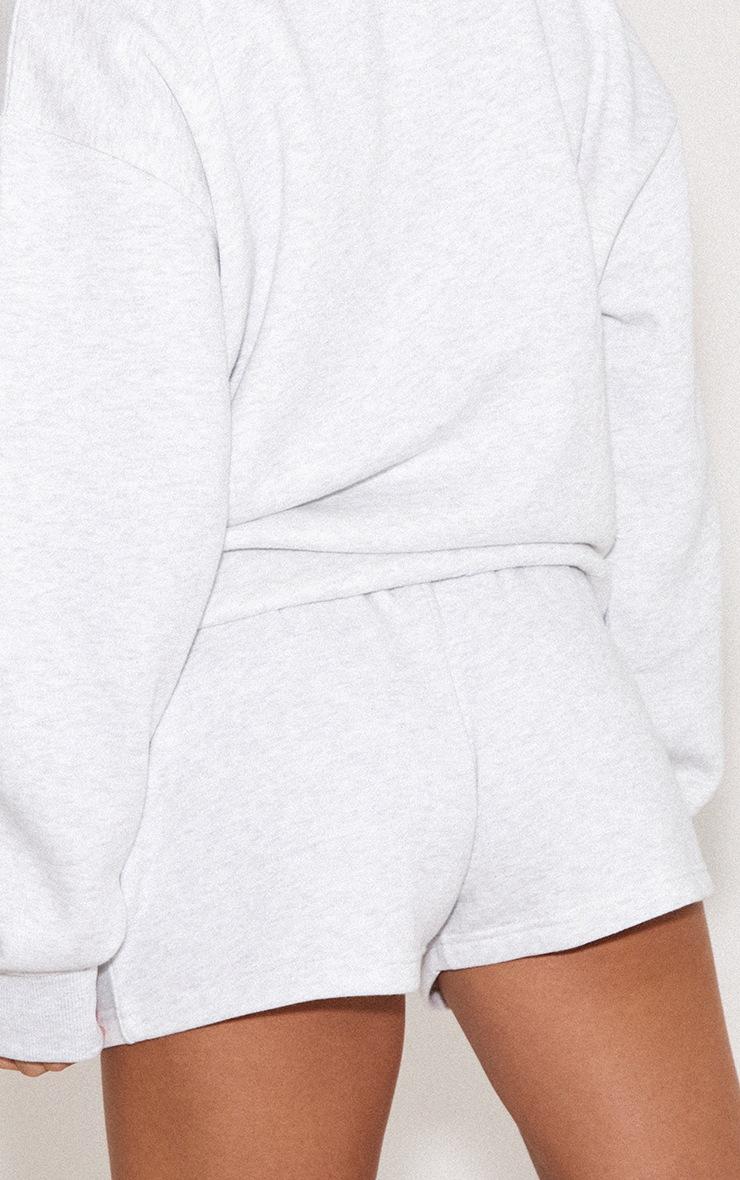 Pretty Little Thing PRETTYLITTLETHING Ash Grey Logo Sweat Shorts