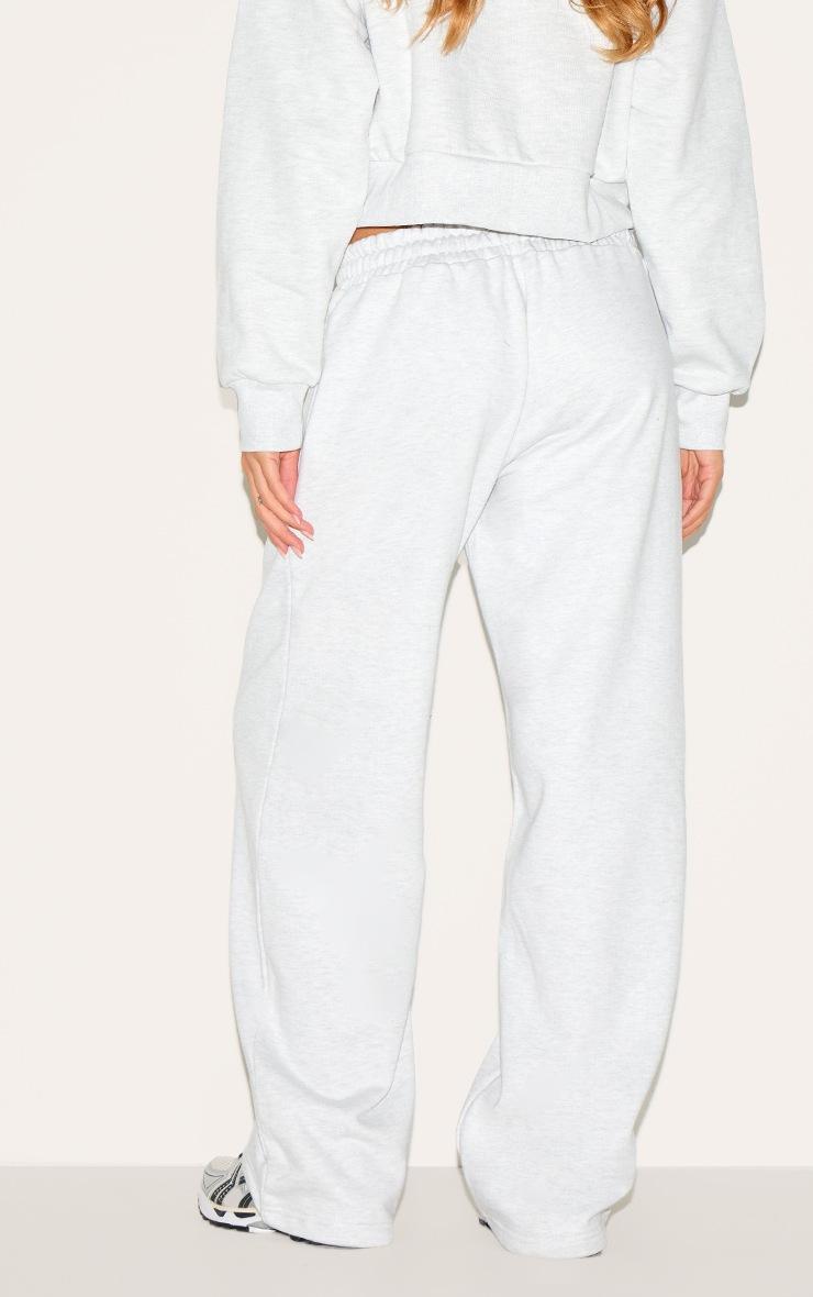 Pretty Little Thing PRETTYLITTLETHING Ash Grey Premium Print Wide Leg Sweatpants