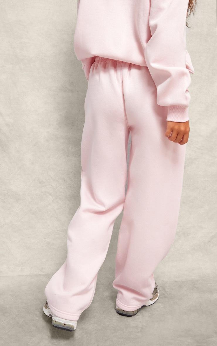 Pretty Little Thing PRETTYLITTLETHING Baby Pink Embossed Graphic Straight Leg Sweatpant