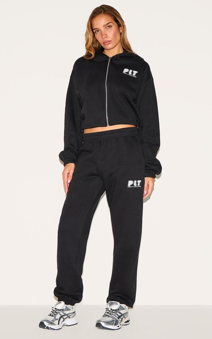 Pretty Little Thing PRETTYLITTLETHING Black Oversized Cuffed Sweatpants