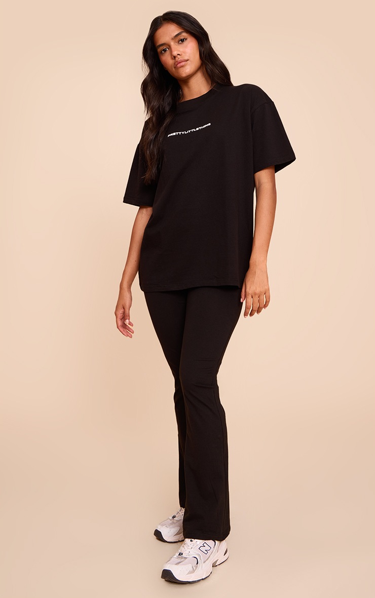 Pretty Little Thing PRETTYLITTLETHING Black Printed Flared Pants