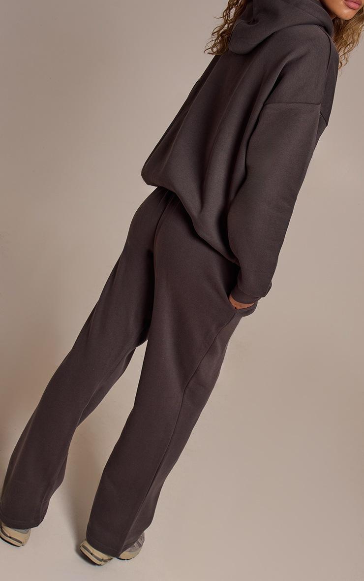 Pretty Little Thing PRETTYLITTLETHING Charcoal Logo Oversized Wide Leg Sweatpants