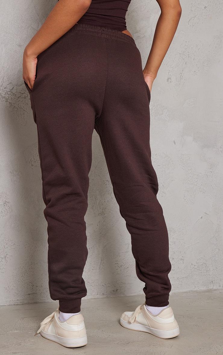 Pretty Little Thing PRETTYLITTLETHING Chocolate Brown High Waist Cuffed Sweatpant