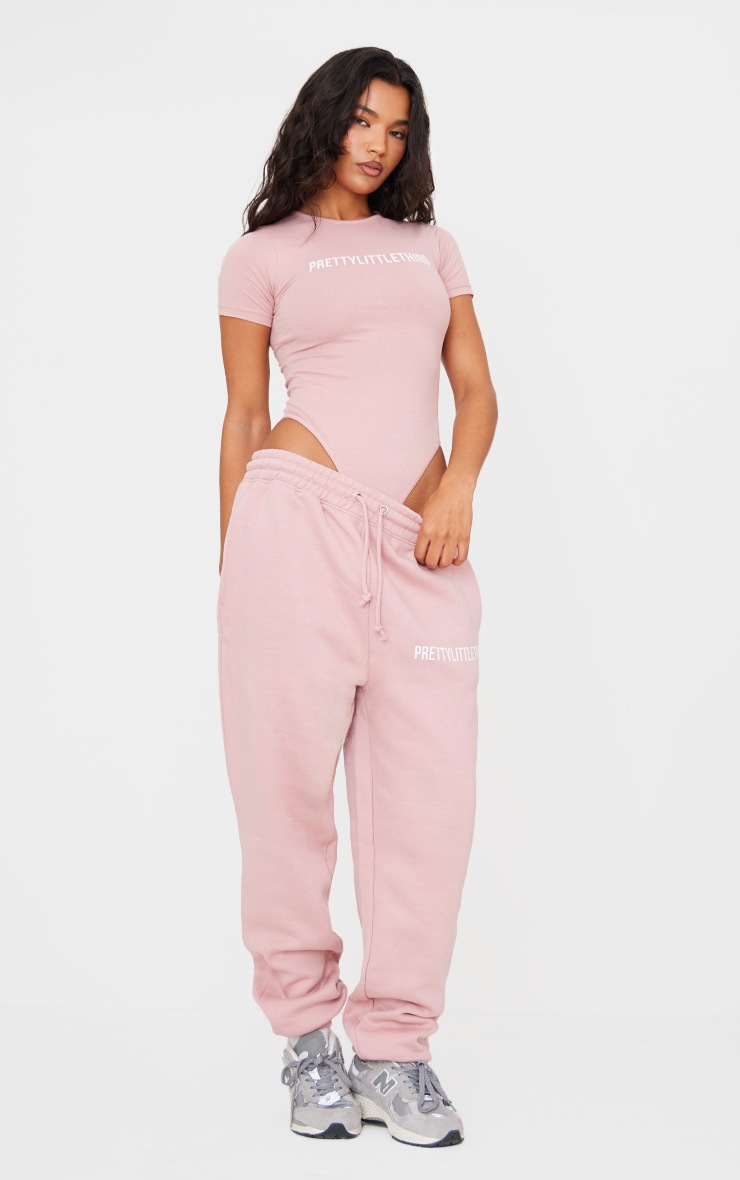 Pretty Little Thing PRETTYLITTLETHING Light Pink High Waist Cuffed Sweatpants