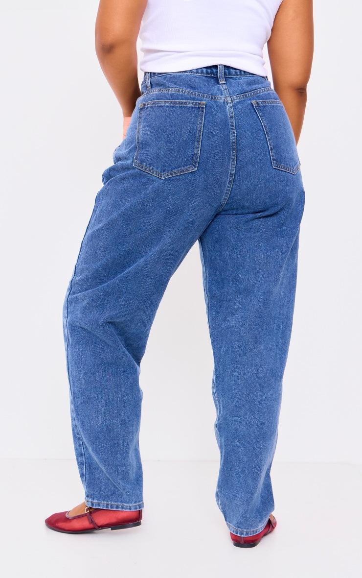 Pretty Little Thing PRETTYLITTLETHING Plus Vintage Wash Mom Jeans