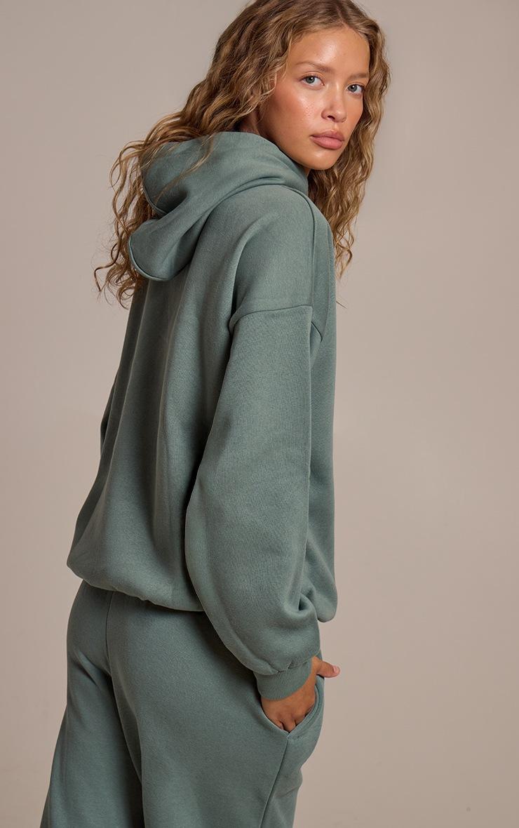 Pretty Little Thing PRETTYLITTLETHING Sage Athletics Club Embossed Graphic Oversized Hoodie