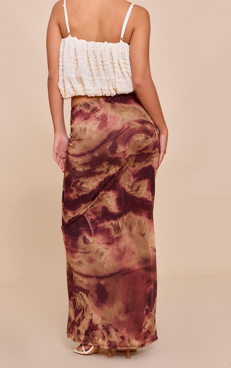 Pretty Little Thing Purple Abstract Print Maxi Skirt