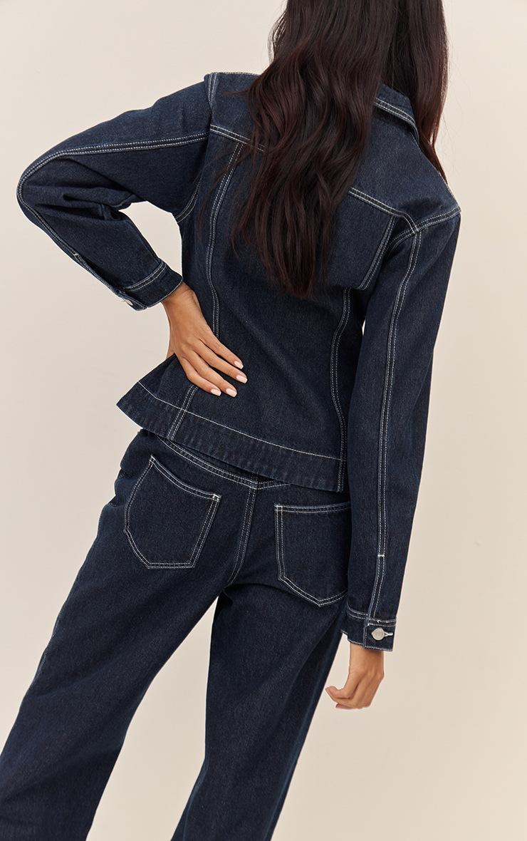 Pretty Little Thing Raw Indigo Cinched Waist Denim Blazer