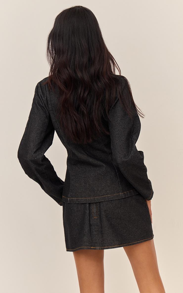 Pretty Little Thing Raw Indigo Cocoon Sleeve Denim Blazer