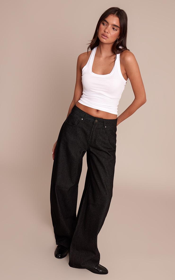 Pretty Little Thing Raw Indigo Low Rise Barrel Jeans