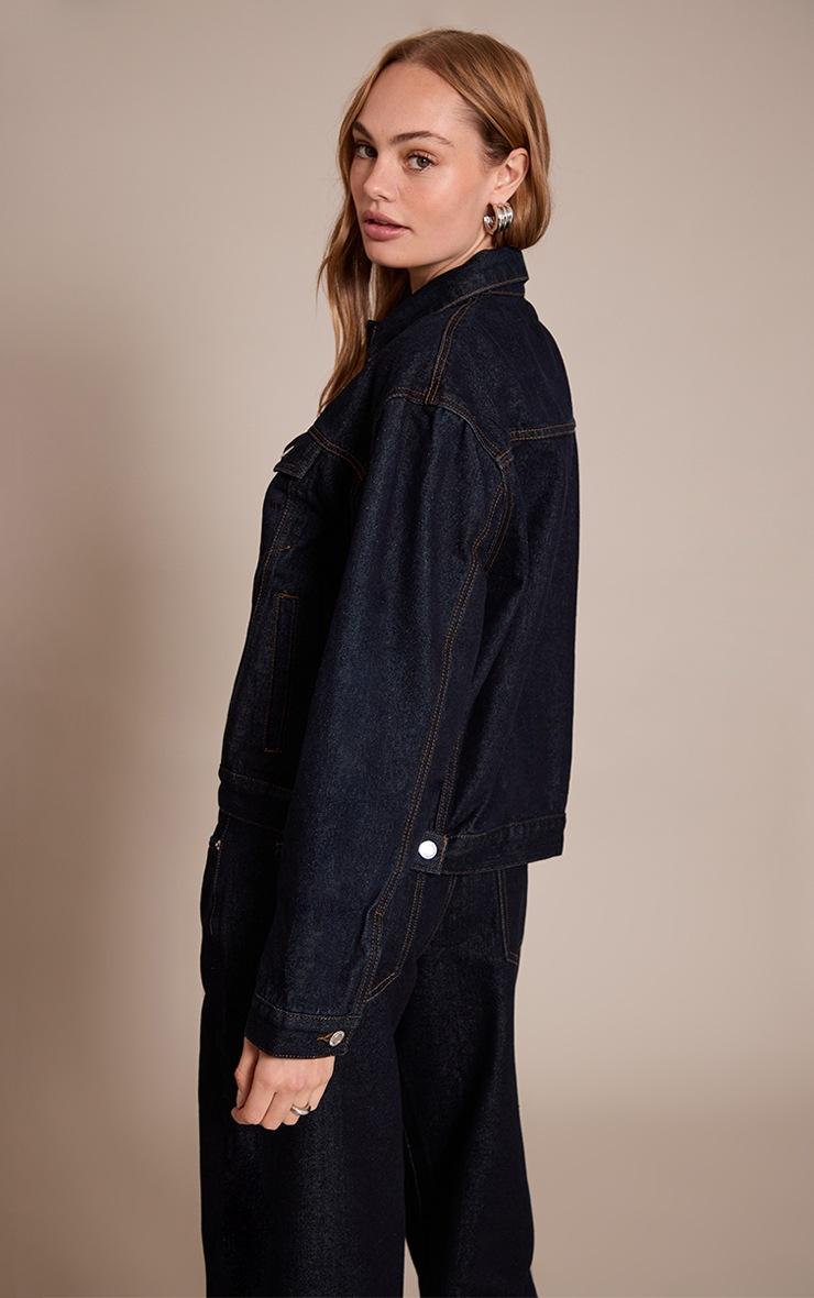 Pretty Little Thing Raw Indigo Oversized Classic Denim Jacket