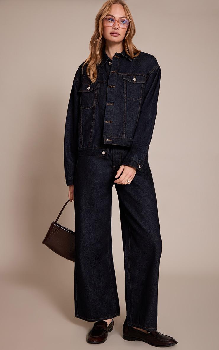 Pretty Little Thing Raw Indigo Oversized Classic Denim Jacket