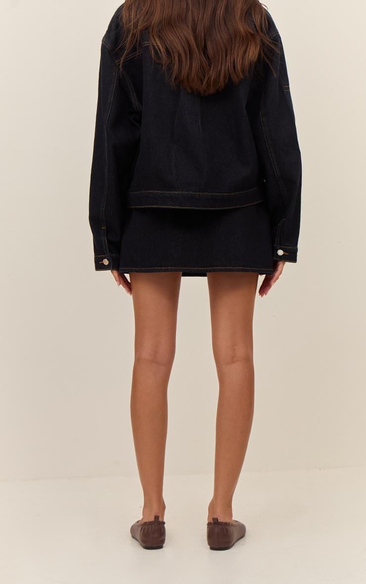 Pretty Little Thing Raw Indigo Pleat Detail Denim Mini Skirt