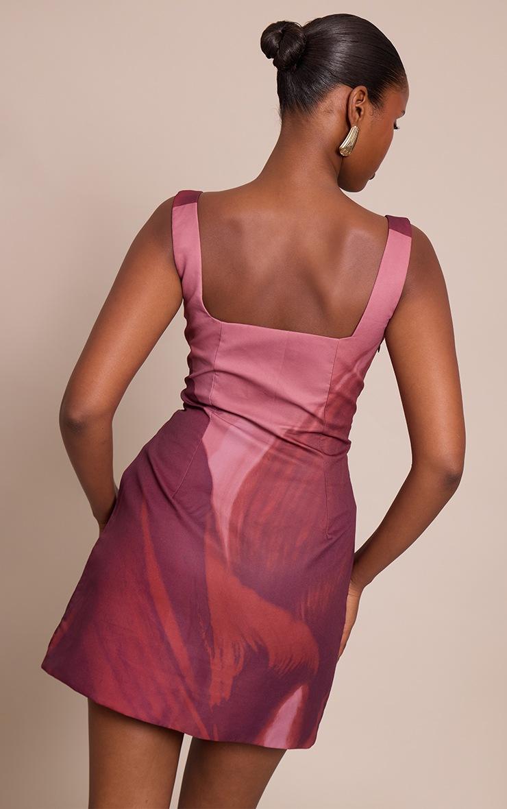 Pretty Little Thing Red Floral Print Woven A Line Shift Dress