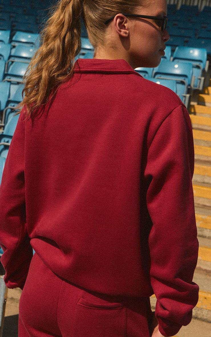 Pretty Little Thing Red Prettylittlething Polo Sweatshirt