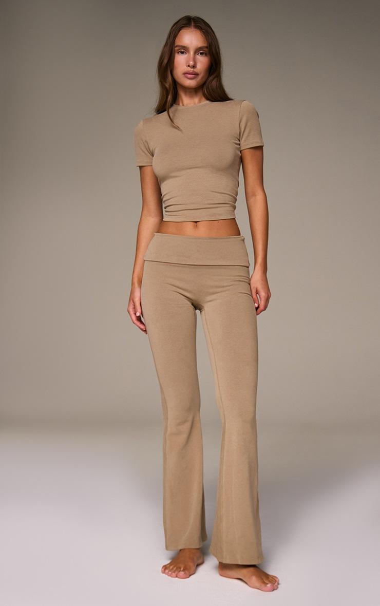 Pretty Little Thing Sage Soft Cotton Short Sleeve Top