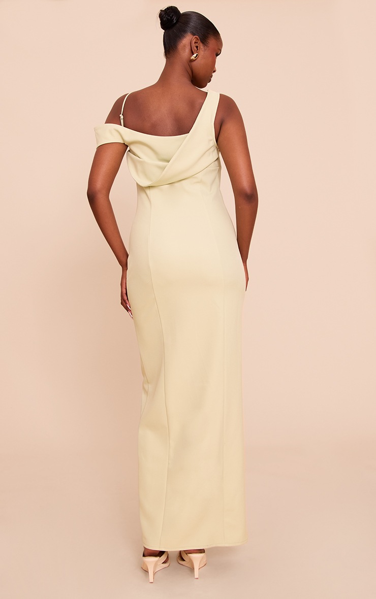 Pretty Little Thing Sage Woven Square Neck Maxi Dress