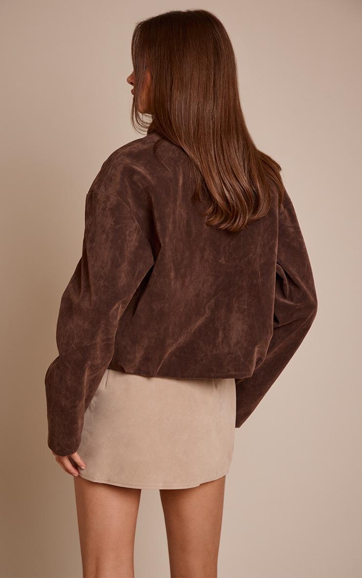 Pretty Little Thing Sand Faux Suede Wrap Mini Skirt