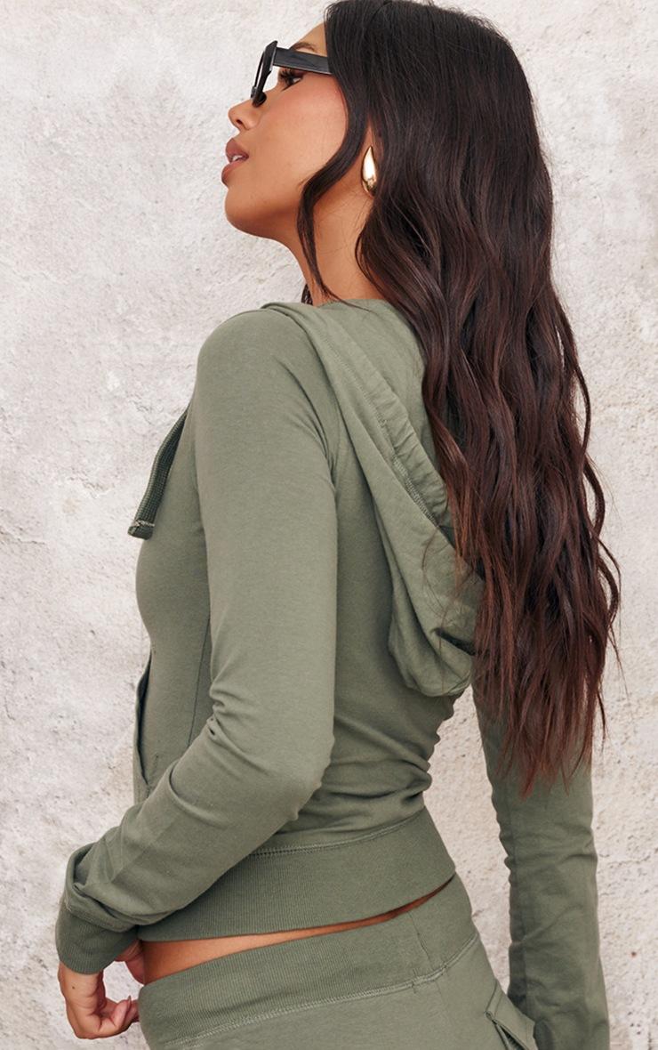 Pretty Little Thing Sea Green Zip Up Fitted Track Top