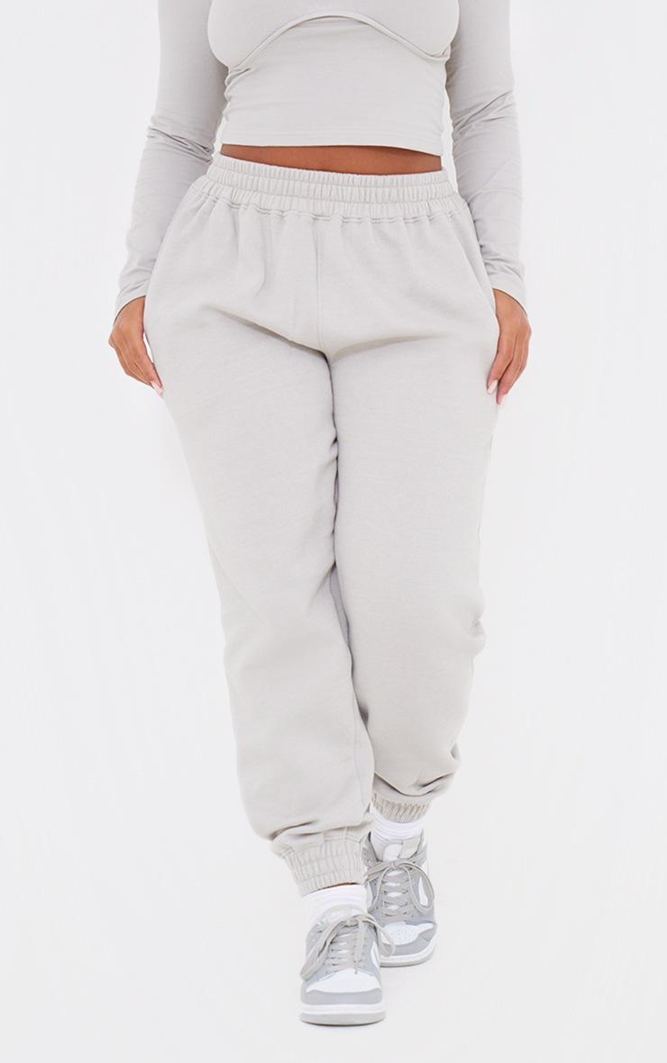 Pretty Little Thing Shape Ash Grey High Waisted Cuffed Sweatpants