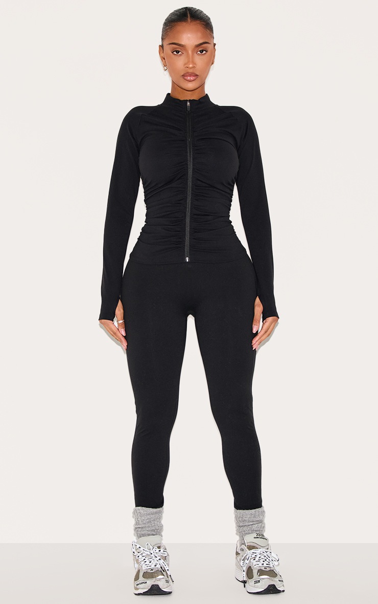 Pretty Little Thing Shape Black Active Ruched High Waisted Leggings