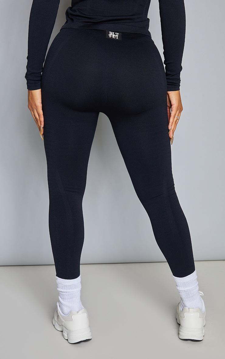 Pretty Little Thing Shape Black Branded Gym Leggings