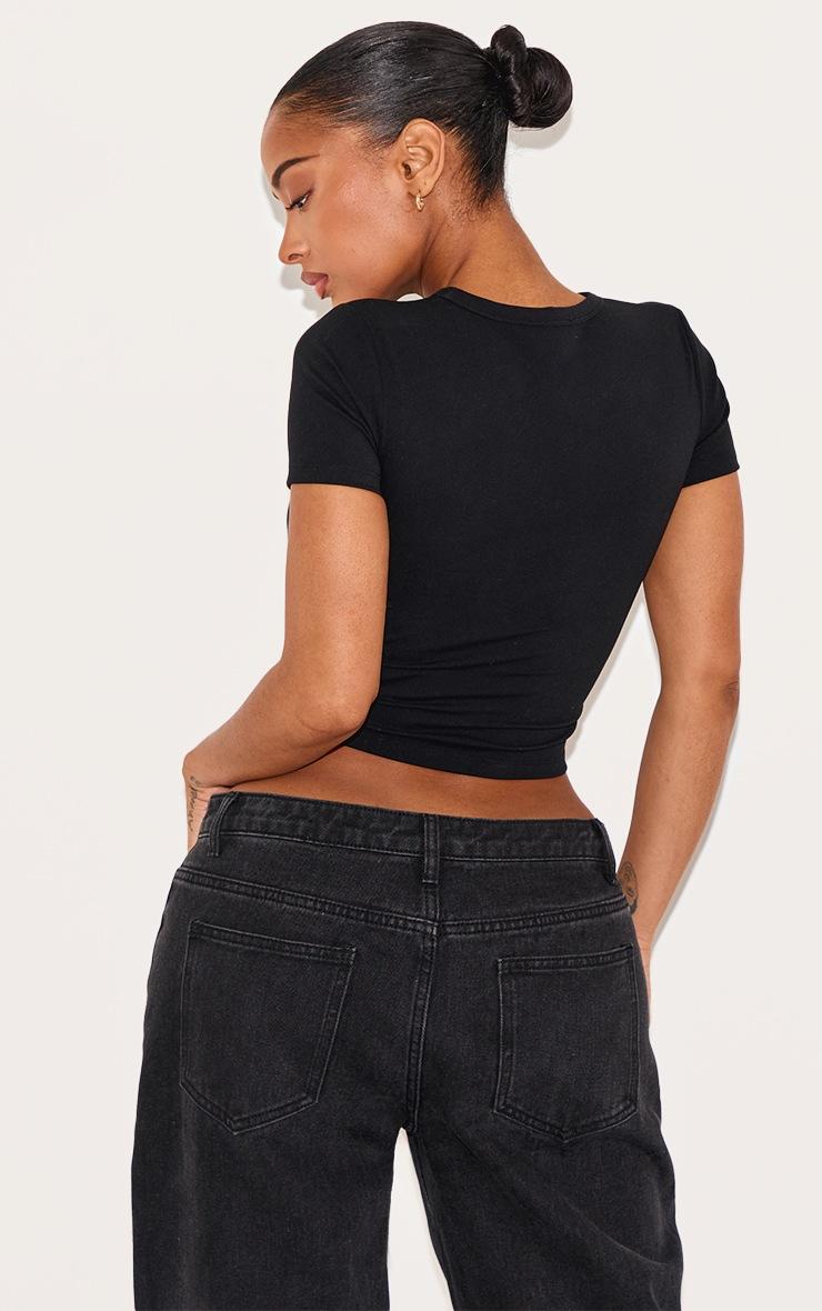 Pretty Little Thing Shape Black Built In Bra Sculpt T-shirt