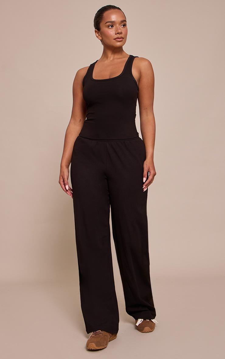 Pretty Little Thing Shape Black Highwaisted Wide Leg Pants