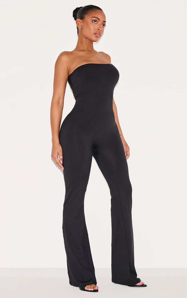 Pretty Little Thing Shape Black Sculpted Bandeau Jumpsuit